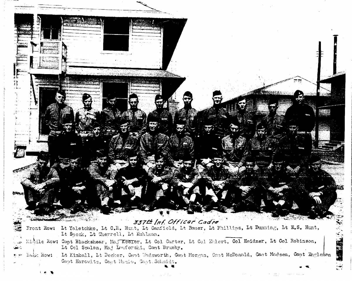 Officer Cadre, 337th Infantry Regiment, US